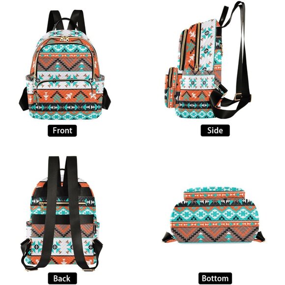Western Aztec Quilted Mini Backpack Purse for Women Stylish and Water Resistant main image 5